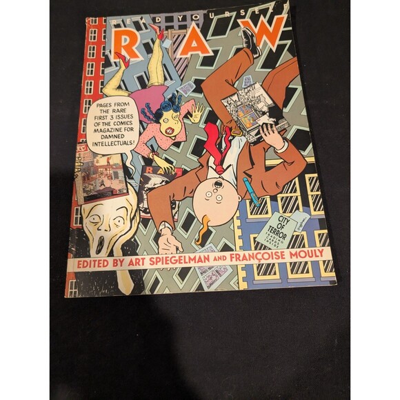 Art Spiegelman & Françoise Mouly SIGNED Read Yourself RAW 1987 Pantheon + Sketch - Picture 1 of 13